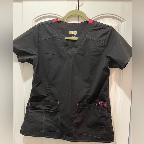 Wonder flex black scrubs set Sz S and S tall - Picture 2 of 7